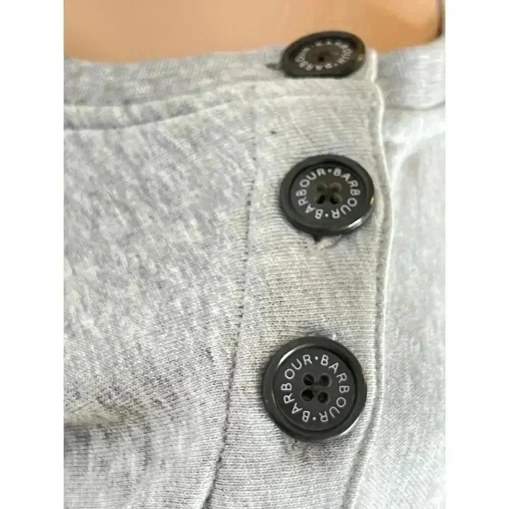 Barbour Poole Overlayer crewneck sweatshirt light gray size 10 NWT